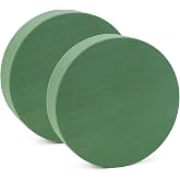 Round Floral Foam Blocks Florist Foam Blocks Wet Dry Green Foam for Artificial Flowers, Wedding Aisle Flowers, Craft Project, Arty Decoration and Fresh Flower Arrangement (2 Pack 6 inch)