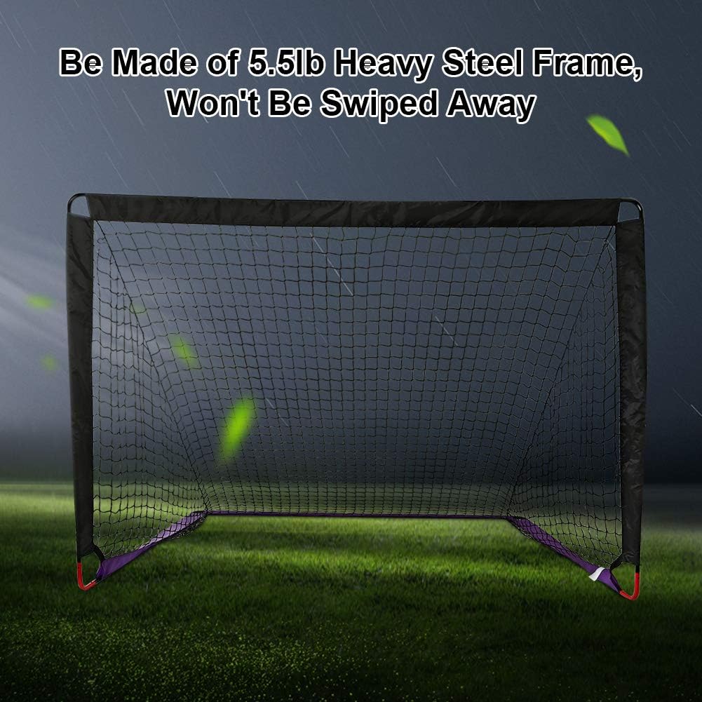 Openuye Soccer Goals, 5.2ftx3.9ft Training Soccer Goal for Kids Teens Adults Punting and Kicking Practice, with Easy Portable Fold-Up Goal and Net : Sports & Outdoors