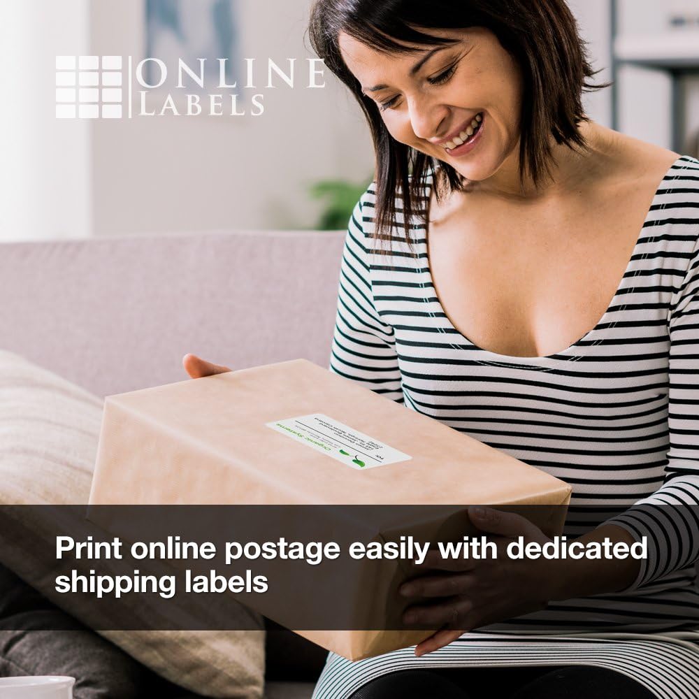 4 x 3.33 Shipping Labels - Pack of 600 Labels, 100 Sheets - Inkjet/Laser Printer - Online Labels : Office Products