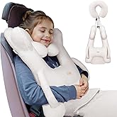 FLORICH Kids Travel Pillow, Car Sleeping Travel Pillow for Kids, Removable H-Shaped Pillow for Adults and Children to Support Head and Body Road Trips with Neck Pillow and Blanket (White)