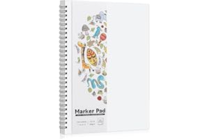 135lb/200gsm Marker Paper Pad, 7.6×10in Double Sided Bleedproof Marker Sketchbook, 30 Sheets Art Paper Sketch Pad, Painting C