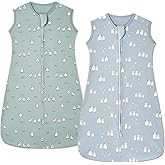 insular Wearable Blanket 2 Pack Cotton Baby Sleep Sack with 2-Way Zipper for Boys Girls Unisex