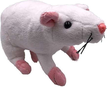 Onwomania Peluche Peluche Peluche Animal Rata Raton Blanco Roedor 31 Cm Amazon Es Juguetes Y Juegos