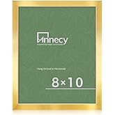 Annecy 8x10 Picture Frame Gold(1 Pack), 8x10 Picture Frame for Wall or Desktop Decoration, Classic Gold Minimalist Style Suitable for Decorating Houses, Offices, Hotels