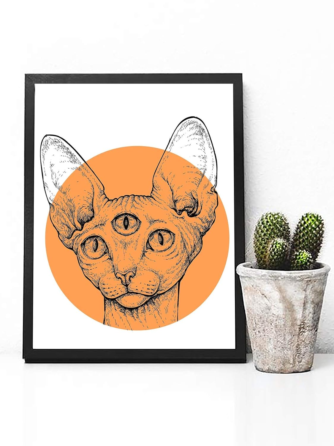 Amazon Com Sphynx Cat Poster Print Cat Decor Cat Wall Art