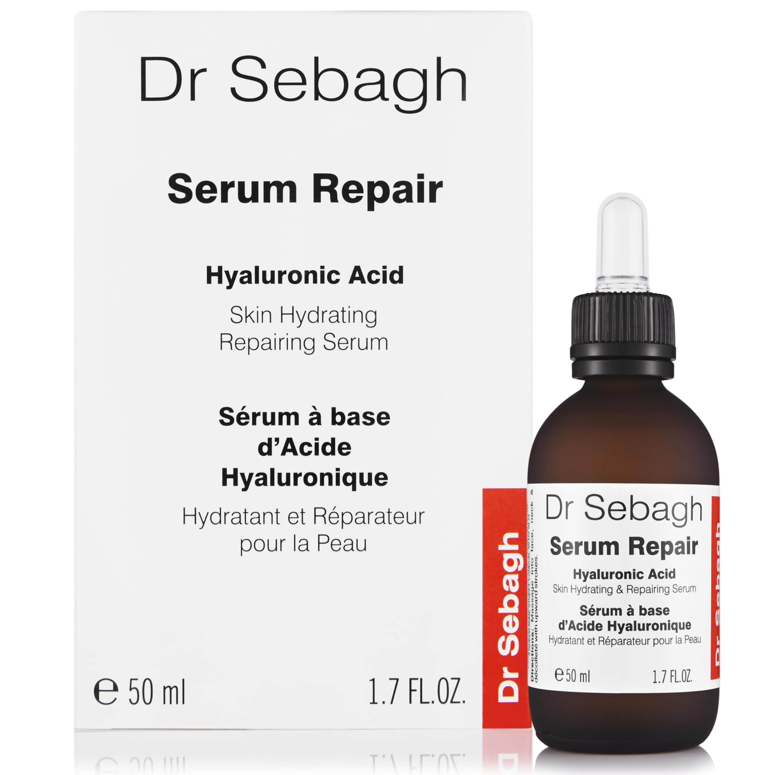 Dr Sebagh Serum Repair (50 ml) - Award-Winning Hyaluronic Acid Facial Hydrator - Anti Aging & Wrinkle - Skin Moisturizing & Repairing Formula - Collagen Boosting Youthful Glow For Women & Men