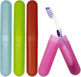 Dental Aesthetics Toothbrush Case Travel Cover Set of 4 - Pink, Blue, Green, view 2