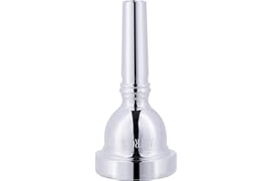EASTROCK Trombone Mouthpiece, Silver Plated Trombone Mouthpiece Small Shank 12C, Trombone Instrument Accessories Vacuum Packed