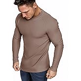 JMIERR Long Sleeve Thermal Fleece Shirts Fall Fashion Crew Neck Casual Basic T-Shirts