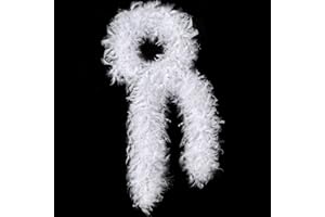 SOGUGOM White 50g Feather Boas - 2 Yards Boa Feathers for Party, Concert, Halloween, Christmas and Dancing Wedding(White)