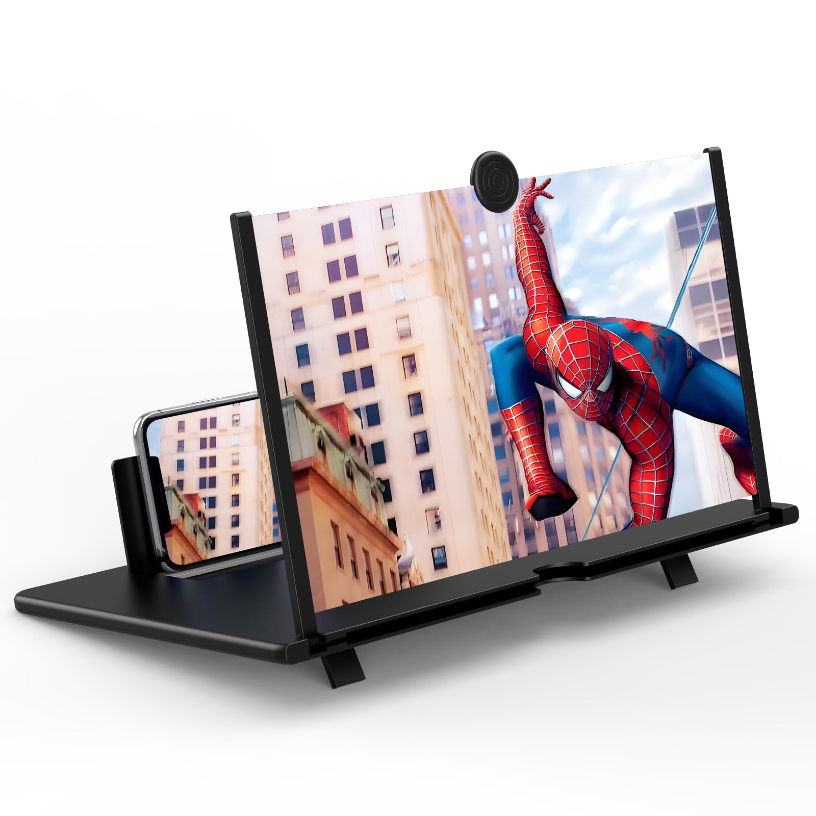 Photo 1 of 12" Screen Magnifier for Cell Phone ? 3D HD Magnifying Projector Screen Enlarger Expanders for Movies, Videos and Gaming ? Foldable Phone Stand with Screen Amplifier?Compatible with All Smartphones
