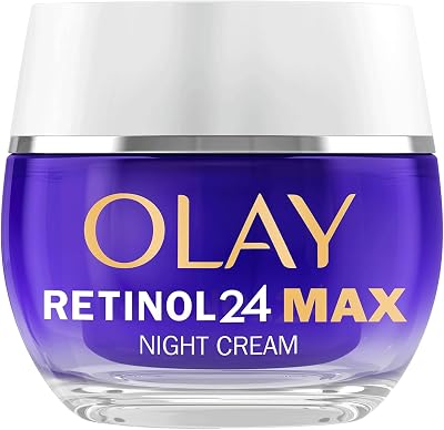 Retinol 24 MAX* Creme Facial Hidratante para a Noite, Cuidados de Pele com Vitamina E Antioxidante, +40%* Glicerina. Cuidados de Pele Noturnos Bem-Envelhecidos: Suaviza, Renova e Hidrata, 50 ml