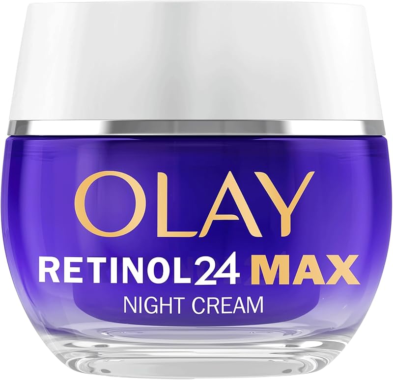 Retinol 24 MAX* Creme Facial Hidratante para a Noite, Cuidados de Pele com Vitamina E Antioxidante, +40%* Glicerina. Cuidados de Pele Noturnos Bem-Envelhecidos: Suaviza, Renova e Hidrata, 50 ml
