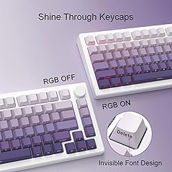 Side Print Keycaps - PBT Keycaps, Double Shot/Shine