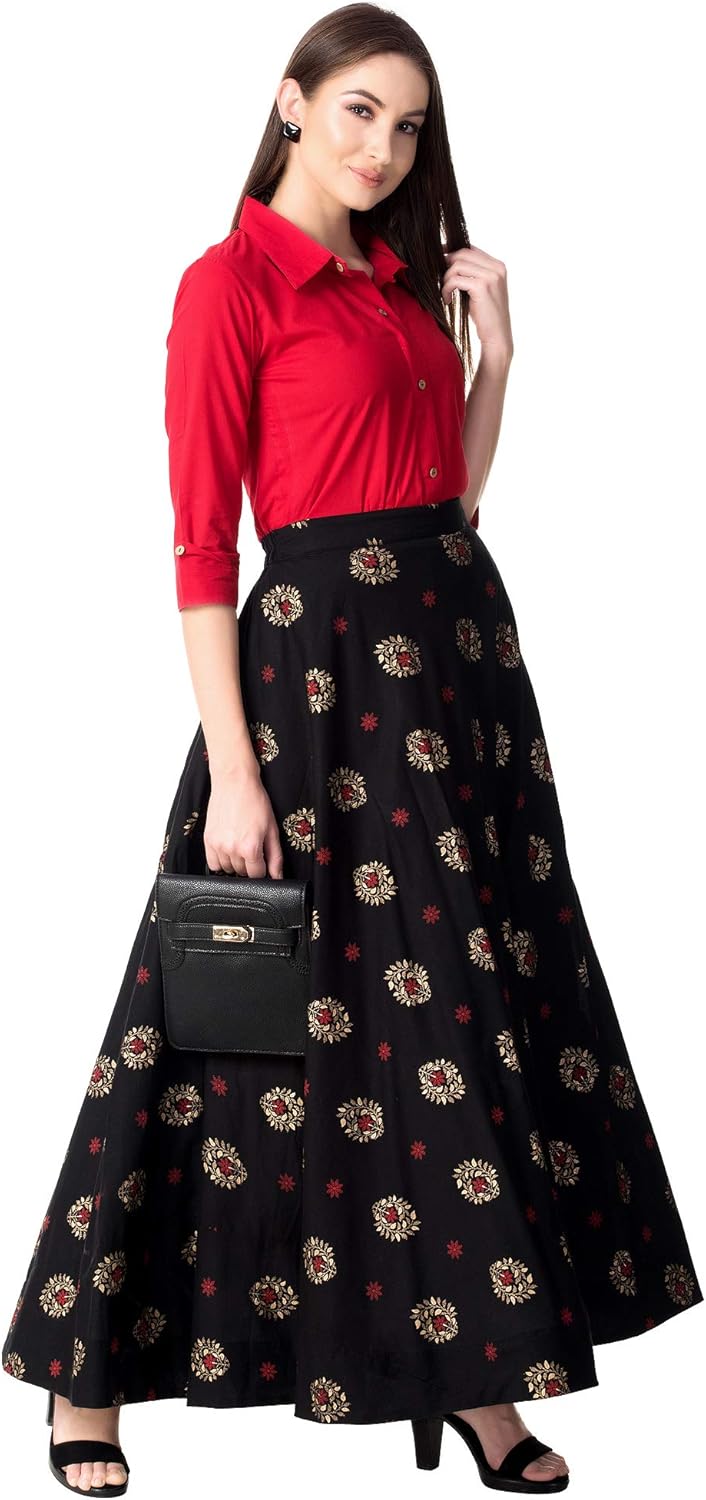 long skirts with t shirts