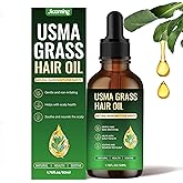 JIAOMING Usma Grass Essential Oil for Hair Healthy Growth, Natural Usman Grass Juice for Gray Hair Reverse, Isatis Tinctoria Nourish and Sooth Scalp Serum, Improve Hair Dryness & Frizz for Men & Women