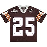 Oversized Jersey Shirts for Men Women Baggy Graphic Number Tops V Neck Y2k Streetwear Tshirt Summer Fashion Tees