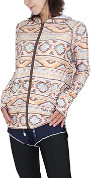 ラッシュガード レディース 長袖 フルジップパーカー ゆったり Op ブラウン L Op オーシャンパシフィック ラッシュガード Amazon