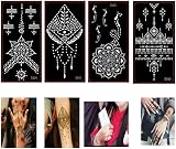 XMASIR 30 Sheets Indian Temples Tattoo Stencils Body Art Painting Templates Kit view 7