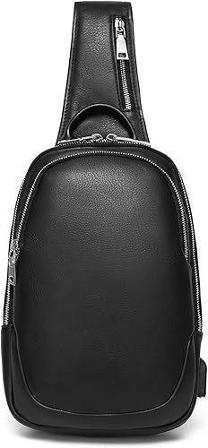 Amazon ボディバッグ メンズ 本革 ワンショルダーバッグ レザー 斜め掛けバッグ Usbポート付き 大容量 9 7インチipad収納可 通学 通勤 自転車 通気性 左右肩付け替え 1年間の安心保証 ノーブランド品 ボディバッグ ワンショルダー