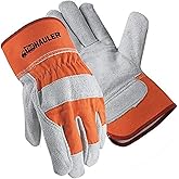Galeton 2117-XL The Hauler Leather Palm Gloves, Safety Cuff, X-Large, Orange (Pack of 12)
