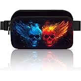 Skull Fanny Pack Fashion Belt Bag Lightweight Waist Pouch with Adjustable Strap Mini Crossbody Bags for Women Travel Sports Running