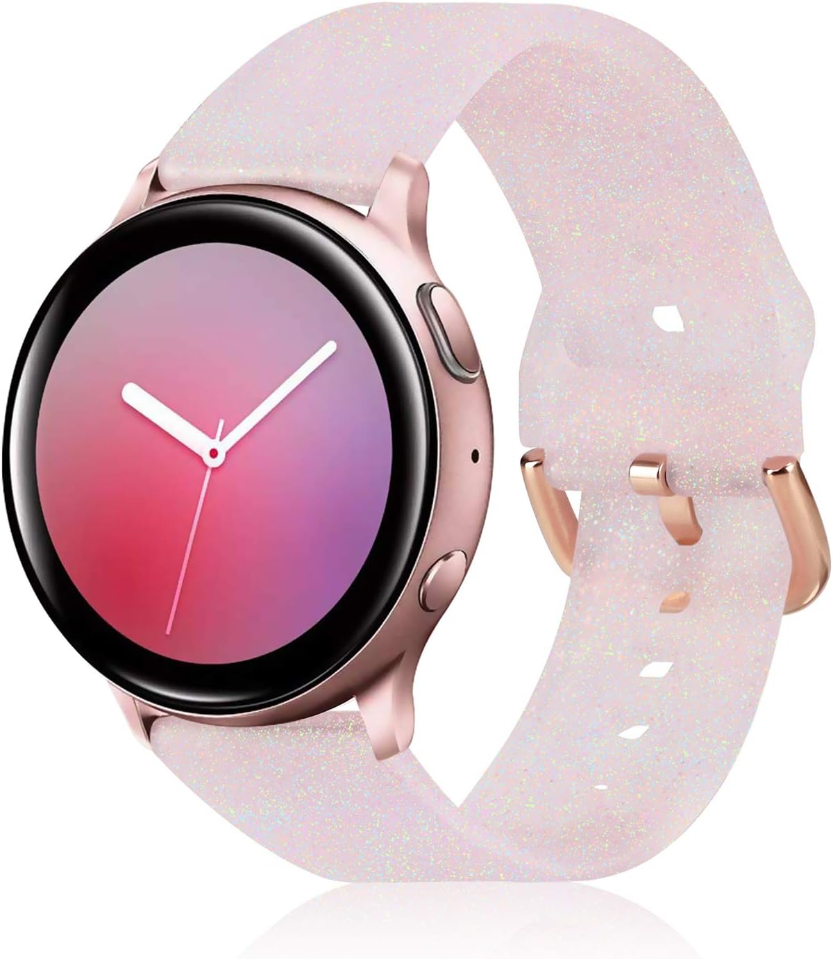 Amazon Com Koreda Compatible With Samsung Galaxy Watch Active 2 40mm 44mm Galaxy Watch 42mm Galaxy Watch 3 41mm Bands 20mm Shiny Bling Glitter Soft Silicone Strap Wristband Replacement For Galaxy Watch Active 40mm Gear Sport