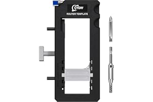 CYDW Black Hinge Installation Kit - Fits 3' to 5' Door Hinge, 1/4' or 5/8' Thickness