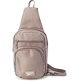 Reebok Unisex Crossbody Sling Bags – Compact Convertible Strap Cross Body Bag Travel Sling Bag - Gym & Travel Essential, Size One Size, Cosmos Mocha