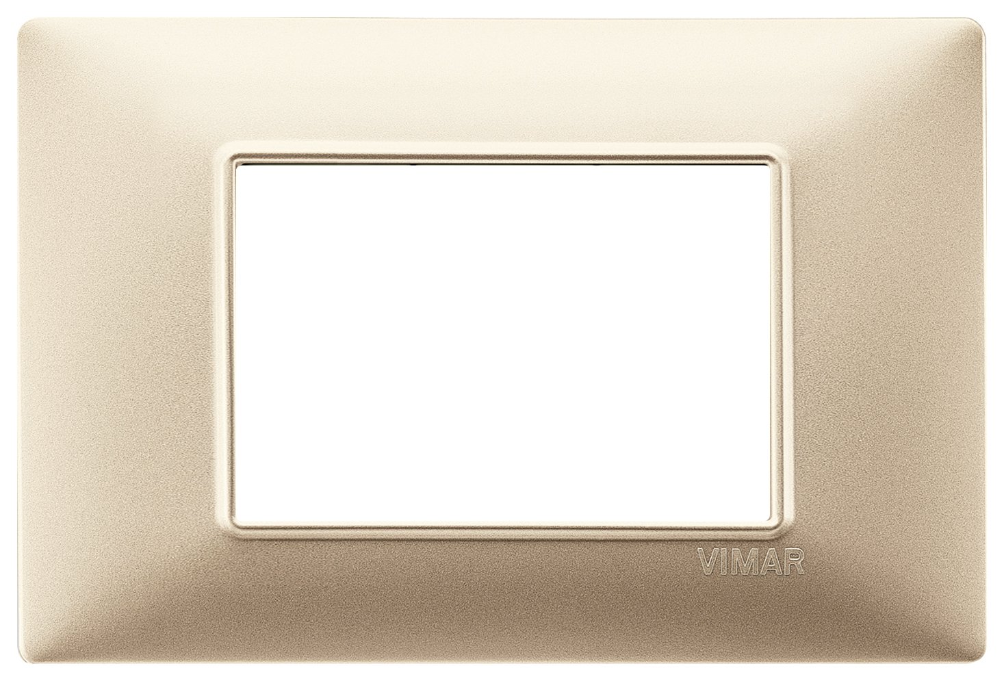 Placca 3 Moduli Champagne Opaco Vimar Plana 14653.22