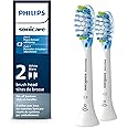 Philips Sonicare C3 2-in-1 Plaque Removal+Whitening Brush Heads, Genuine Replacement Toothbrush Heads, White, 2 Pack, HX9042/