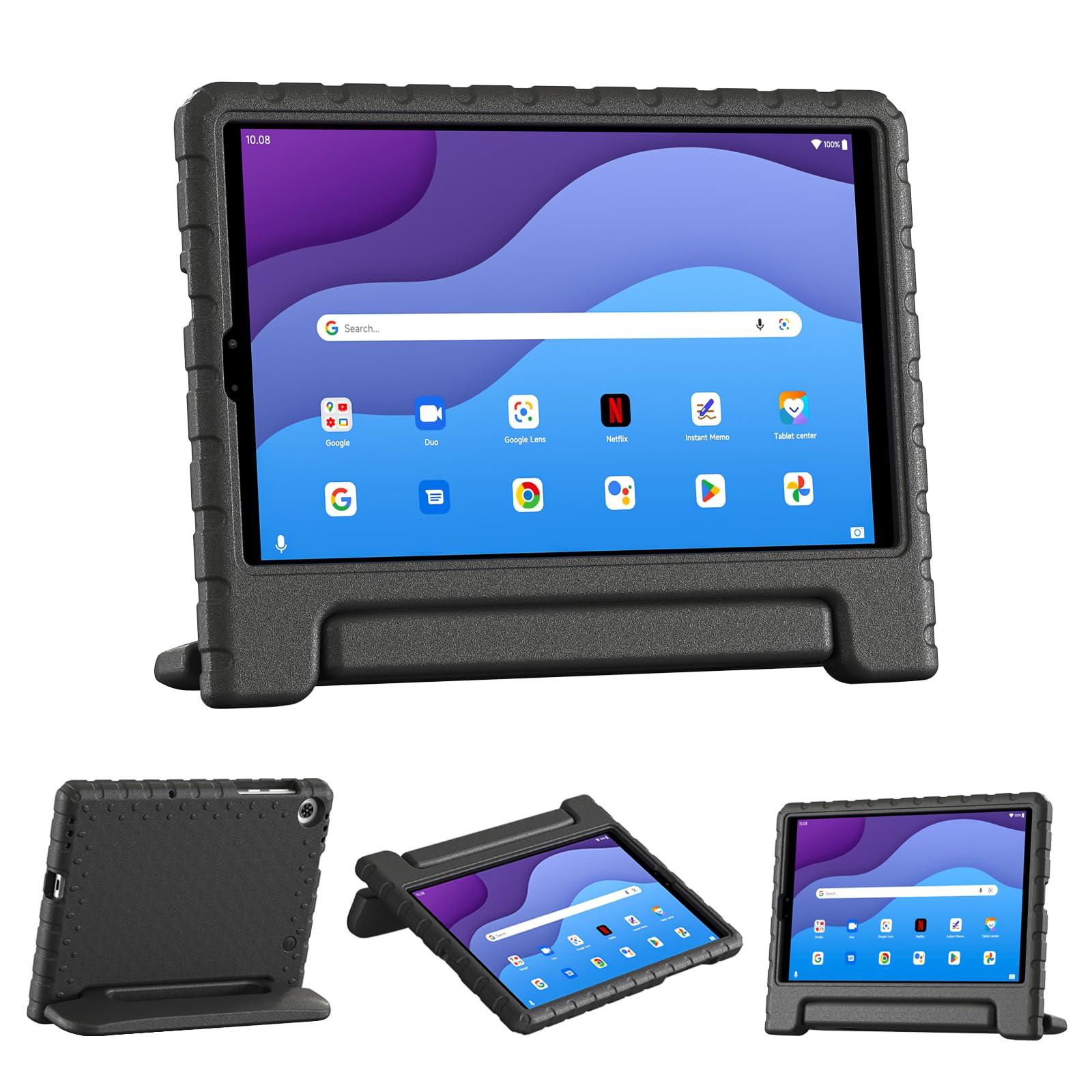 Photo 1 of SIMPLEWAY Case Kids for Lenovo Tab M10 HD (2nd Gen) 10.1" 2020 case Model TB-X306X/TB-X306F,Shockproof Lightweight Handle Stand Holder Case Cover,Black