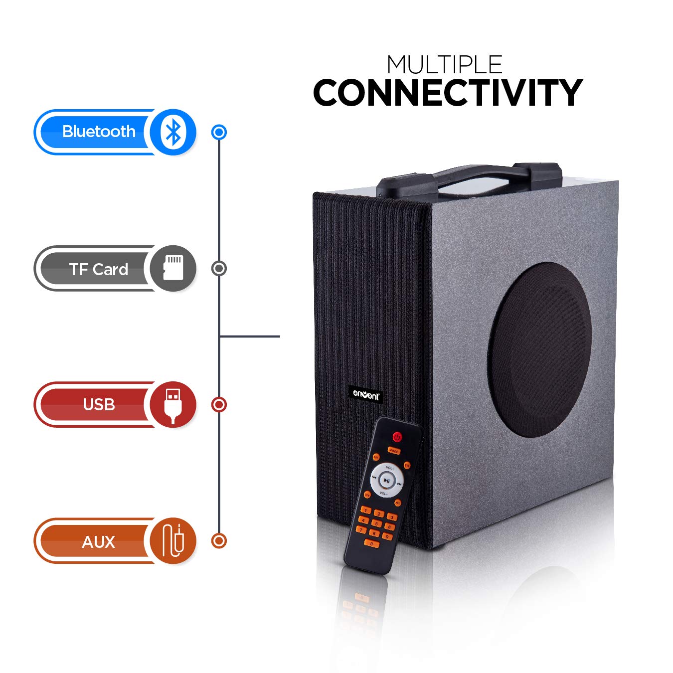 envent rock 250 25 w bluetooth tower speaker 2.1 channel