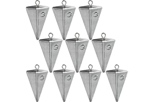 BHWRA Pyramid Sinkers Fishing Weights Sinkers for Saltwater Fishing Weights Assortment Kits Fishing Gear Tackle 1oz 2oz 3oz 4oz