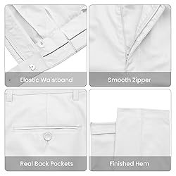 MAGE MALE Mens Two Button 3-Piece Suits Slim Fit