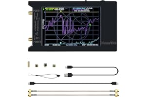 TZT NanoVNA-H4 Vector Network Analyzer Kit 4inch LCD Touch Screen 10KHz-1.5GHz HF VHF UHF Antenna Analyzer Measuring S Parameters, Voltage Standing Wave Ratio, Phase, Delay, SWR,Smith Chart