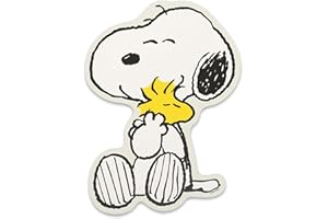 Open Road Brands Peanuts Snoopy and Woodstock Hug Wood Wall Decor - Fun Snoopy Wall Art for Kids' Bedroom or Play Room