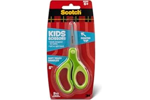 Scotch Kids Pointed Tip Scissors with Soft Touch, 5 Inches (1442P) (Colors may vary)