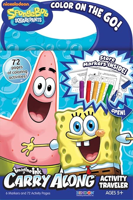 Amazon Bendonスポンジボブsquarepants Carry Alongアクティビティトラベラー ぬりえ おもちゃ