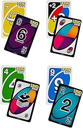 Mattel Games UNO FLIP! Family Card Game, with 112