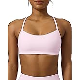 PAVOI ACTIVE Yoga Racerback Bras for Women - Buttery Soft Low Support Scoop Neck Y-Back Thin Strap Sports Bra - FlexFlow