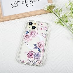Tcaraersing for iPhone 15 Flower Magnetic Case