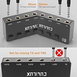 Cubilux 5-Way 6.35mm Stereo Audio Splitter with