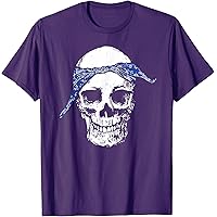 Amazon.com: Blue Bandana Skull Gangster OG Biker Graphic Skull