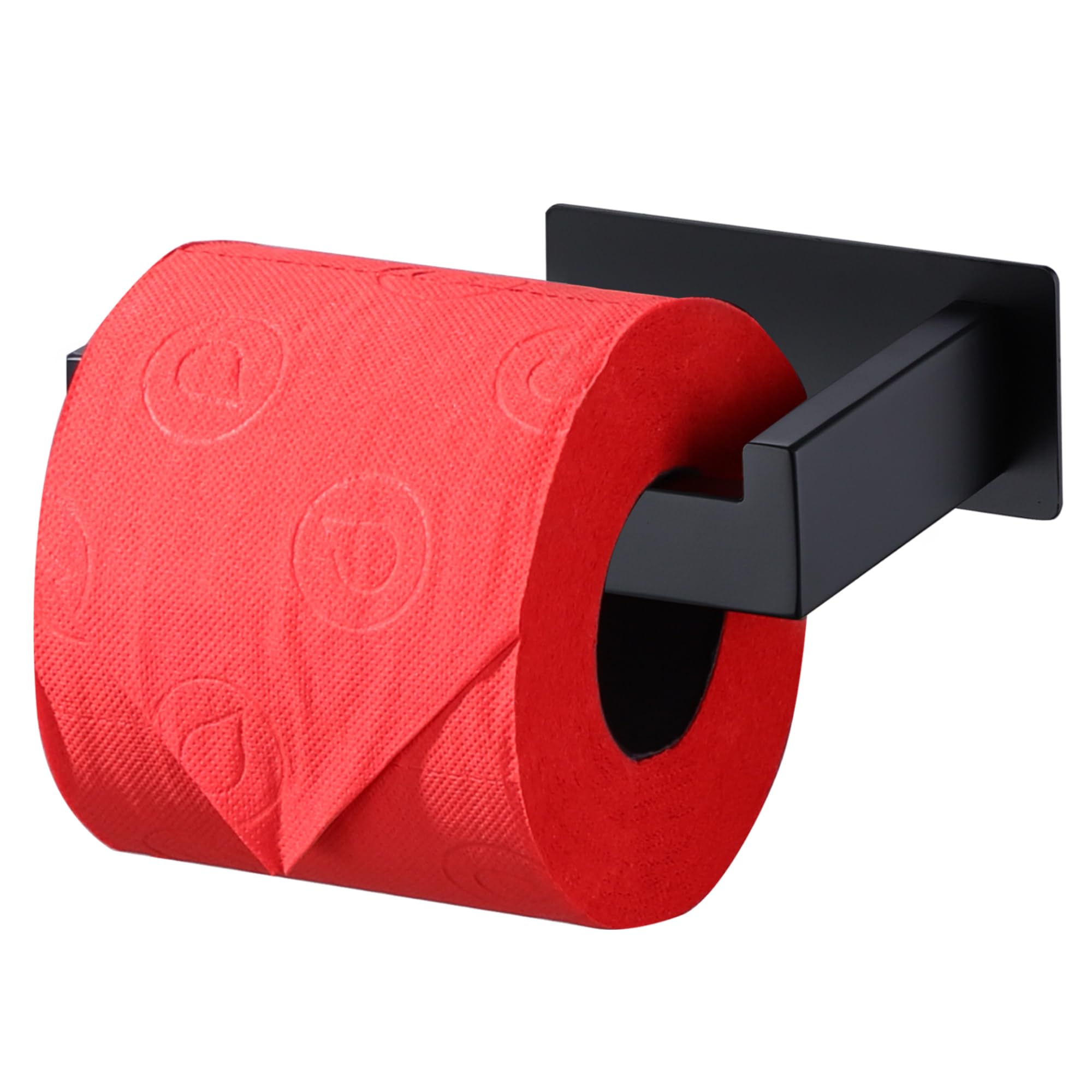 Photo 1 of **MISSING PARTS**
LANC Self-Adhesive Toilet Paper Holder, Matte Black Toilet Tissue Holder Wall Mounted for Bathroom Kitchen Stick On Paper Roll Holder with No Drilling Rustproof Stainless Steel, Left Rod A8307MB-LF