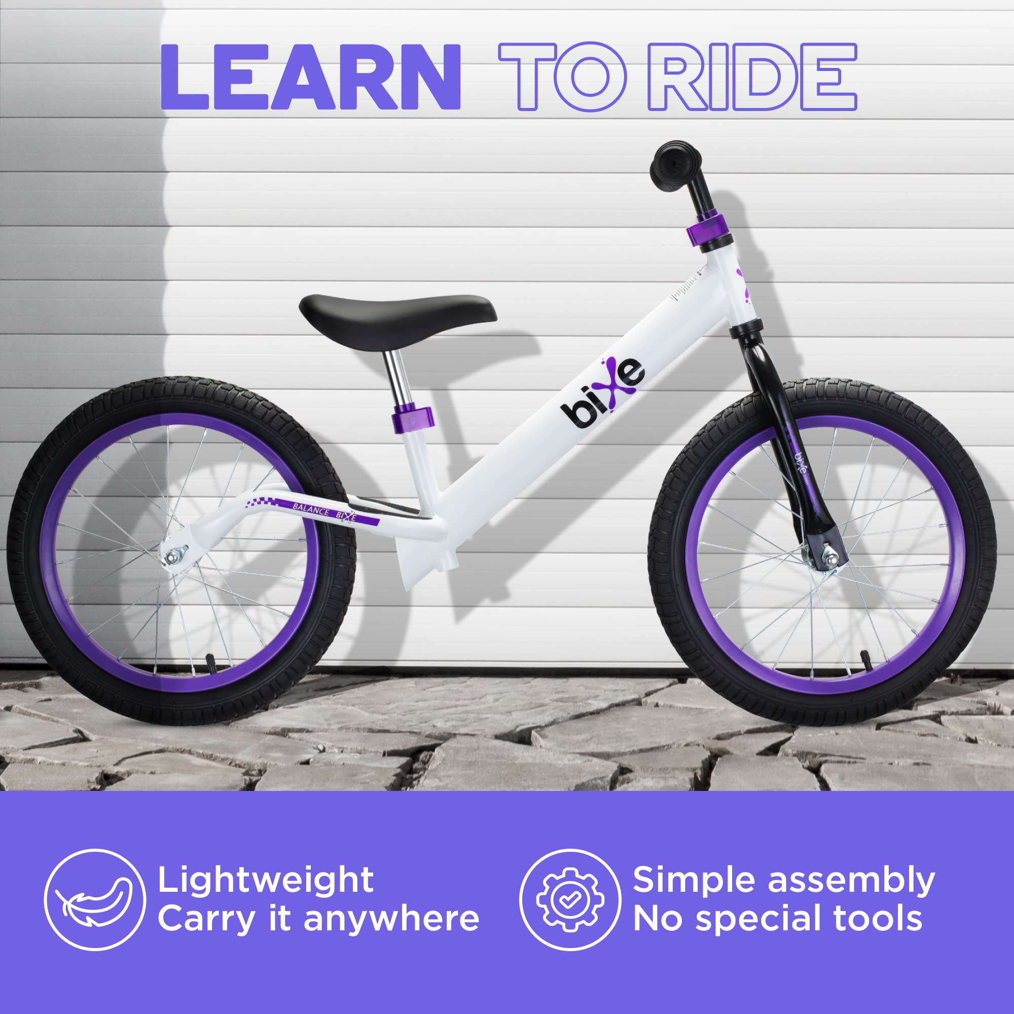 Bixe Balance Bike: for Big Kids Aged 4, 5, 6, 7, 8 and 9 Years Old - No Pedal Sport Training Bicycle | 16inch Wheel