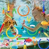 DTYDECLE 35pcs Diving Pool Toys Set Diving Rings Torpedoes Seaweed Gem view 7
