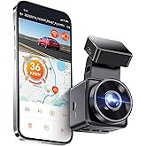 Vantrue E1 Lite 1080P Dash Cam, Mini Car Camera with Night Vision, 60fps Dash Cam with GPS and Speed, Wi-Fi APP Control, Loop Recording, Voice Control, 24H Parking Mode, Support 512GB