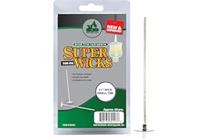 Ner Mitzvah Self Standing Cotton Wicks for Glass Oil Cup, Small Tabs, 2.5 inch Wicks, No Floater Needed, for Candle Lighting, Multipurpose (Pack of 50)