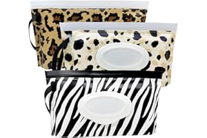 VOONGOR Portable Wet Wipe Pouch, Reusable Refillable Travel Wipes Holder & Case, Lightweight Flushable Diaper Wipes Container for Baby (3 Pack)